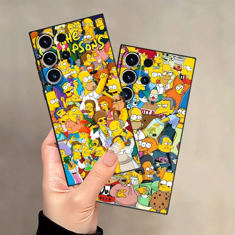 Die Simpsons Cartoon Weiche Handyhülle für Samsung Galaxy S26 S25 Edge S23 Ultra Note 8 9 10 20 Ultra S20 S9 S10 S24 Plus