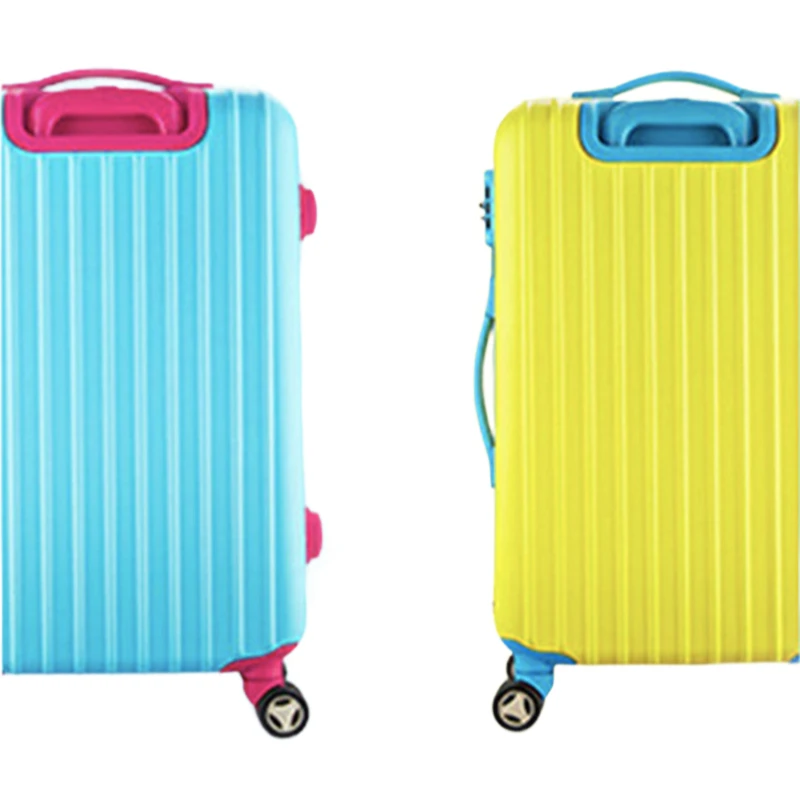 20 24 28 Inch Color-Striped Suitcase with Spinner Wheels, TSA Lock, Combination Lock & Reinforced Corners - Lightweight Luggage