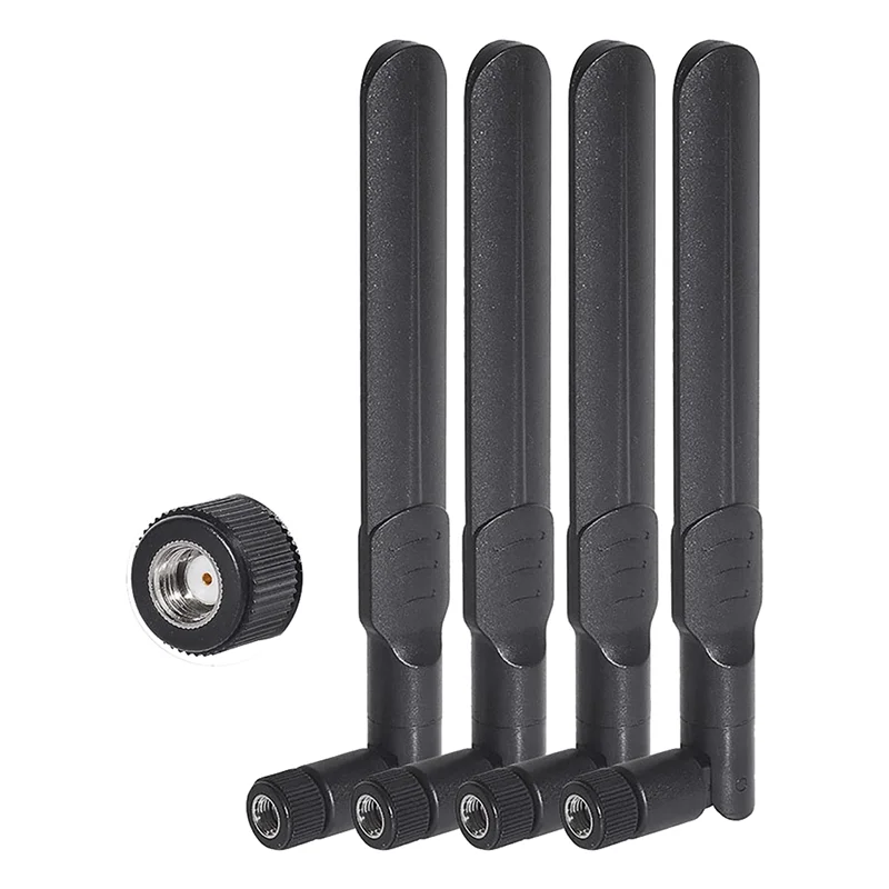 4PCS Dual Band Wifi Antenna 2.4Ghz 5Ghz 5.8Ghz 8Dbi MIMO RP-SMA Male Antenna For Wifi Router Wireless Network Card-N33R