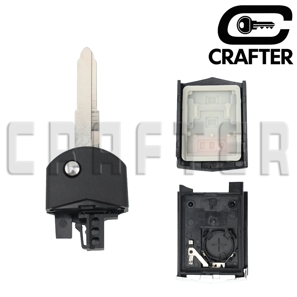 キークラフター SKE126-01 433MHz チップID 4D63 フリップリモートカーキー SKE126-A1 マツダ2 3 5 6 三菱システム対応