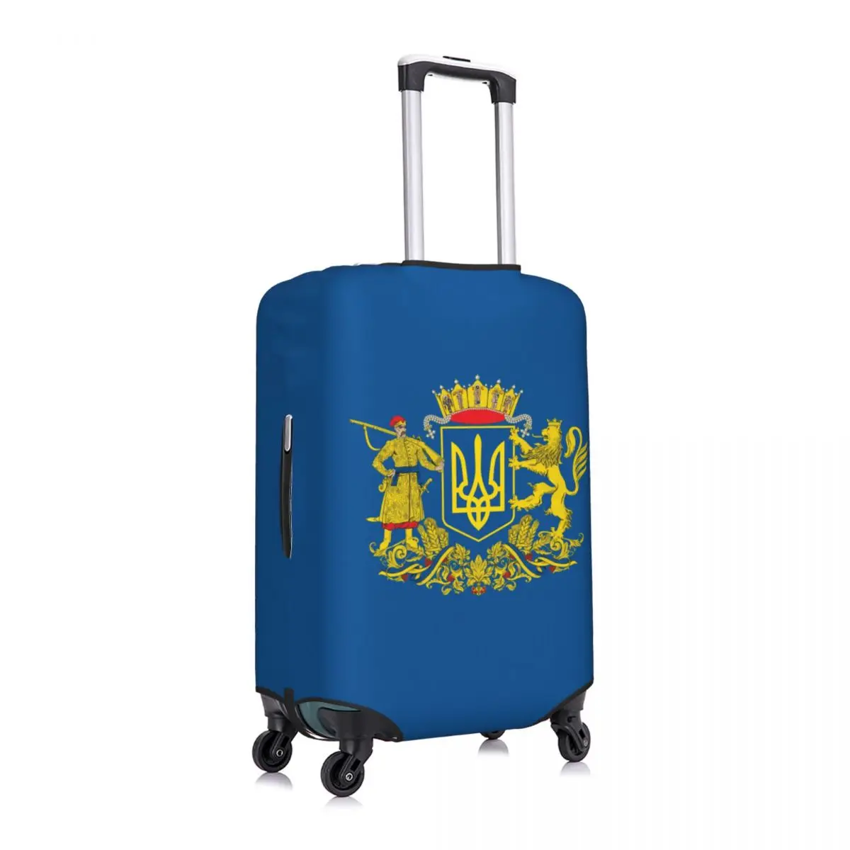 Custom Coat Of Arms Ukraine Luggage Cover Funny Ukrainian Flag Suitcase Protector Covers Suit For 18-32 inch