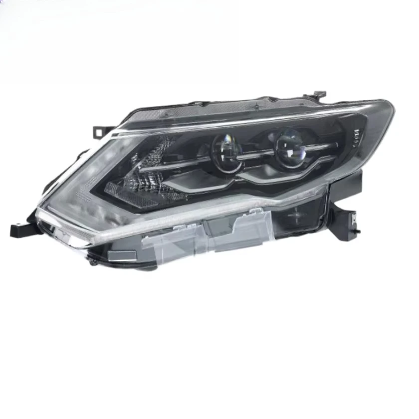 For 17-20 X-TRAIL Headlight Assembly Modification High-End LED Daytime Running Lights Turn Signal Transparent 12V 12V LED Headli