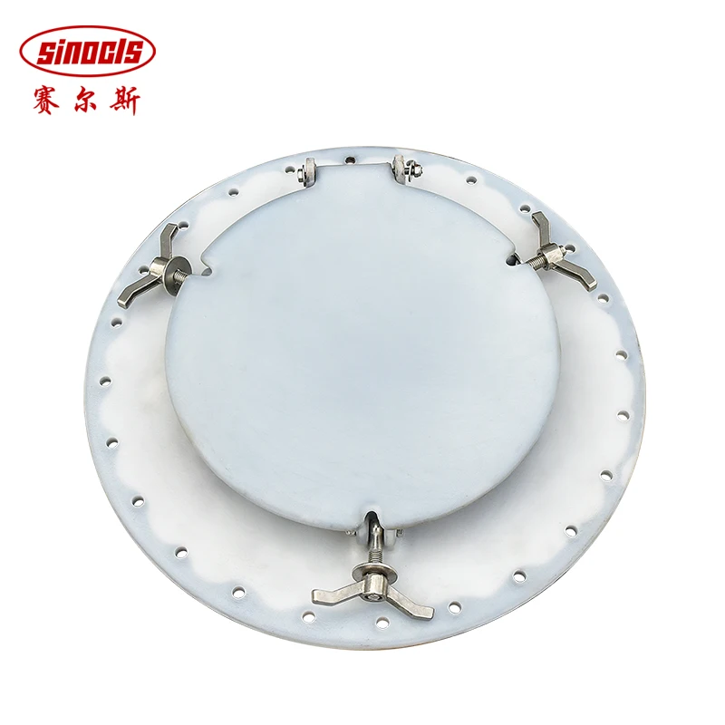 Steel Lined Plastic Manhole Cover DN500 Flange Connection HT.CSRKG-580 For People To Enter And Exit Tank Body