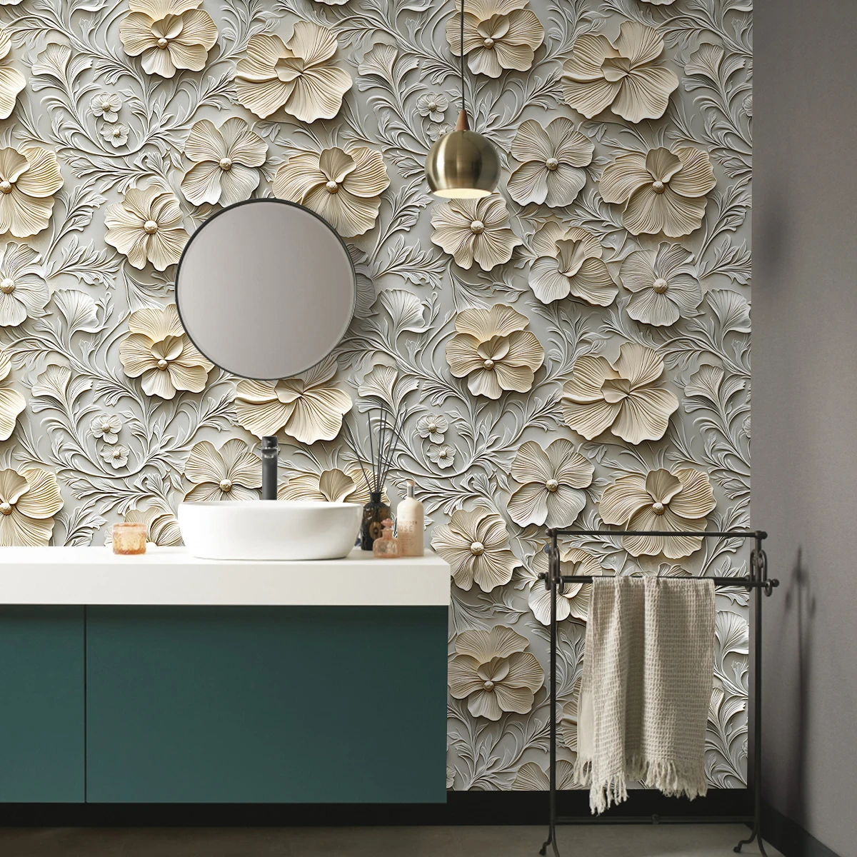 

3D рельефные стильные водонепроницаемые самоклеящиеся обои в рулонах, мебельные шкафы, виниловые декоративные наклейки для домашнего декора