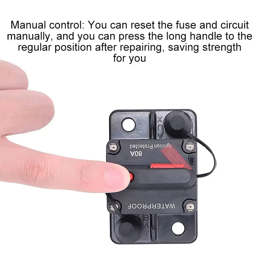 Waterproof Circuit Breaker Fuse Reset 150A 200A 250A 300A 30A-120A Amp Rating for Boat And Car Use