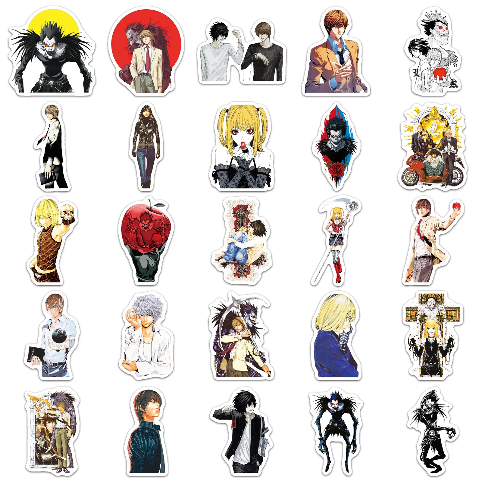 50Pcs Anime Death Note Cartoon Merch Creative Fun Decor Stickers for Notebook, Fridge & Desktop