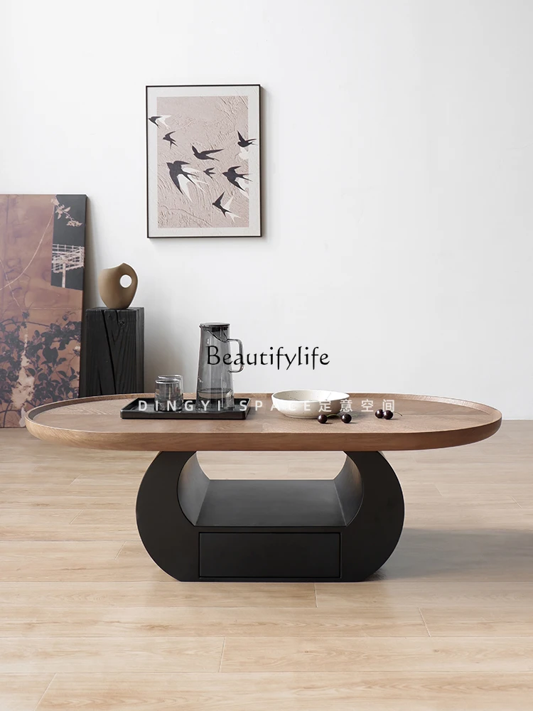 Mesa de centro creativa ovalada medieval