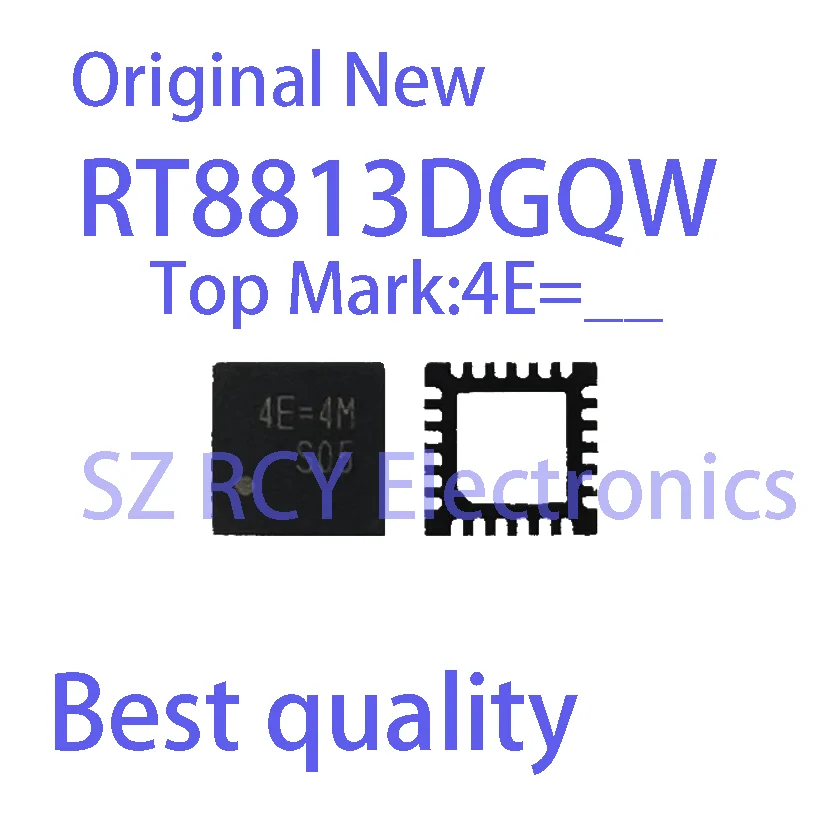 (5 PCS)NEW RT8813DGQW RT8813D Top Mark 4E= XX QFN Chipset