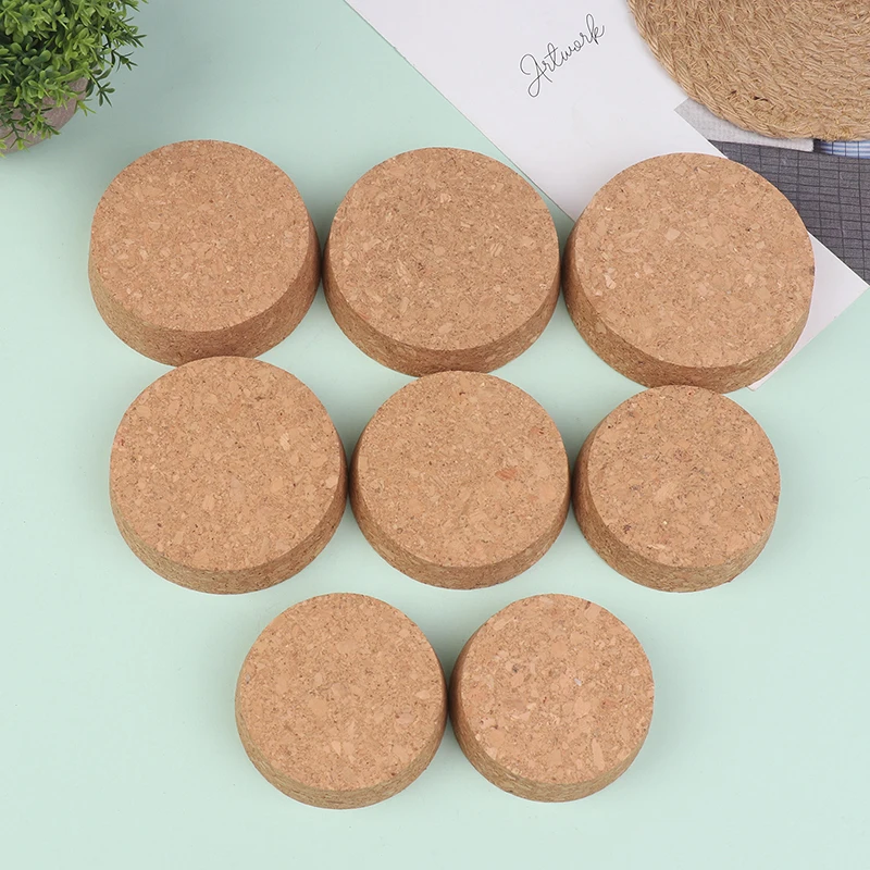 2Pcs/lot Lab Top DIA 74mm-103mm Wood Big Cork Thermos Bottle Stopper Essential Oil Pudding Glass Bottle Lid