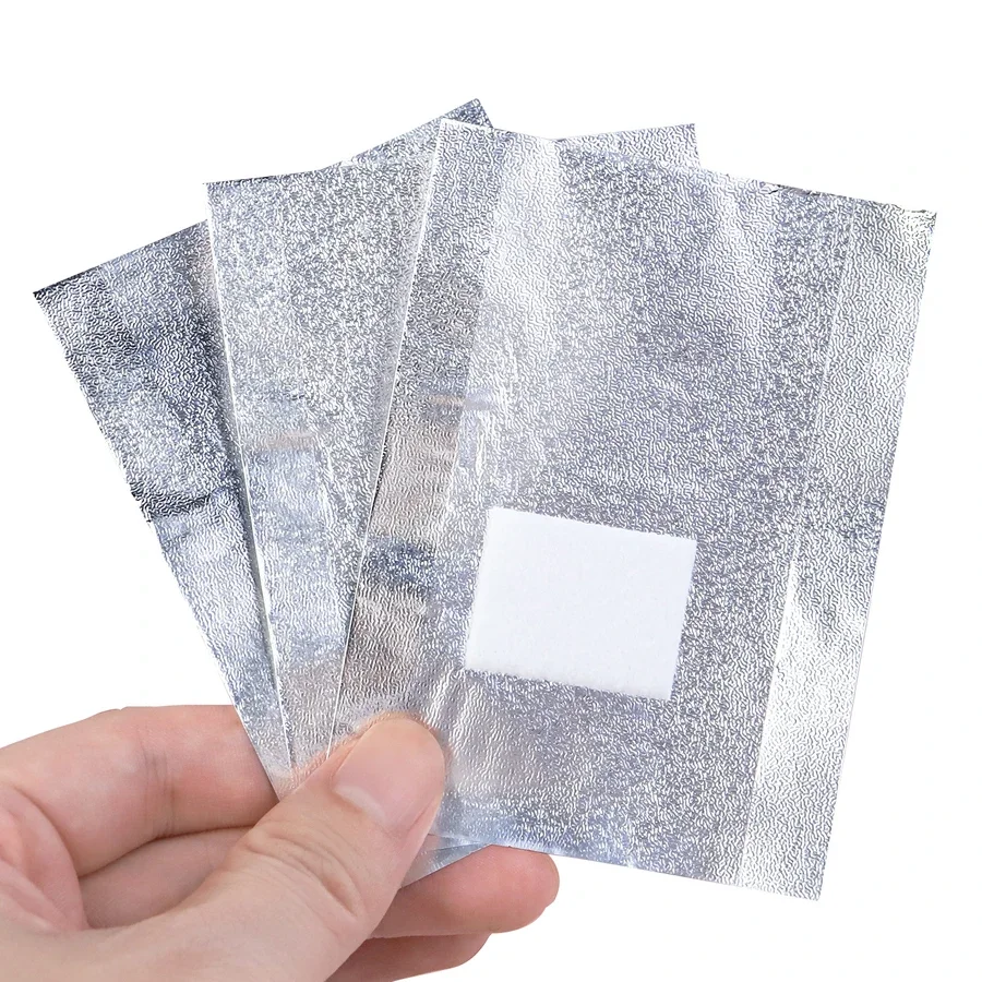 50Pcs Nail Polish UV Gel Remover Foil with Cotton Pads, Convenient Nail Polish Removal Tool