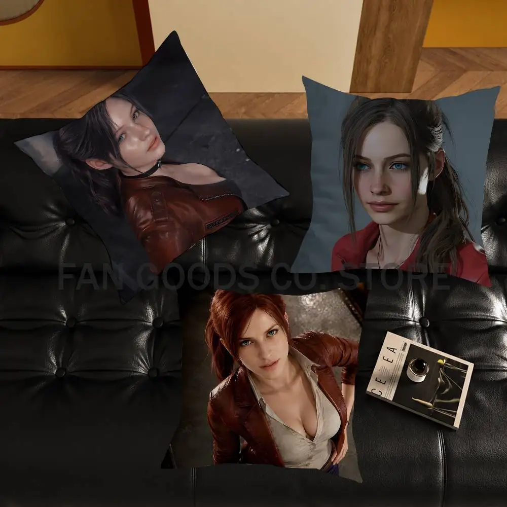 R-Resident Evil Claire Redfield Pillow Case Ultra Soft Skin Friendly Fabric Cloud Like Comfort & Concealed Zipper