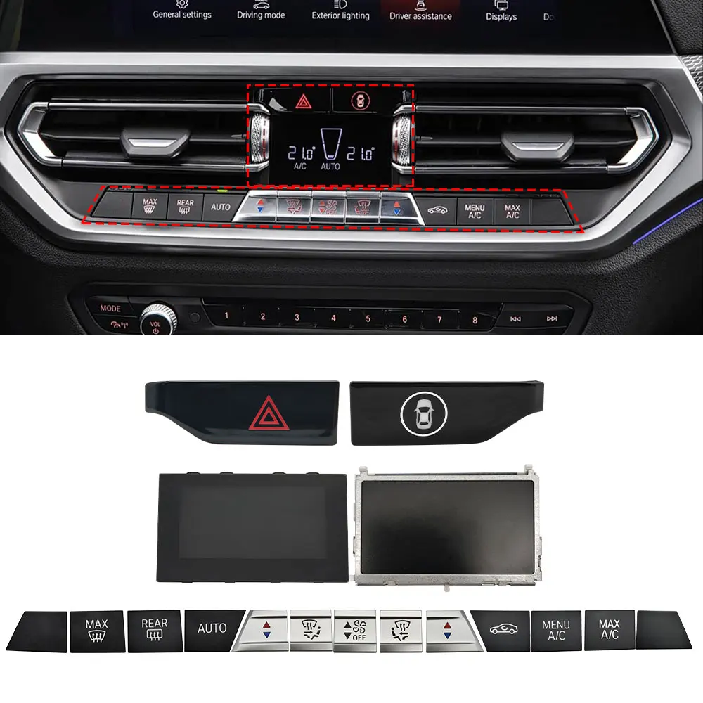 For BMW G20 G22 G01 G02 Car Center Console Audio Fans Knob Cover AC Control Switch Button Accessory For BMW 2 3 4 Series X3 X4