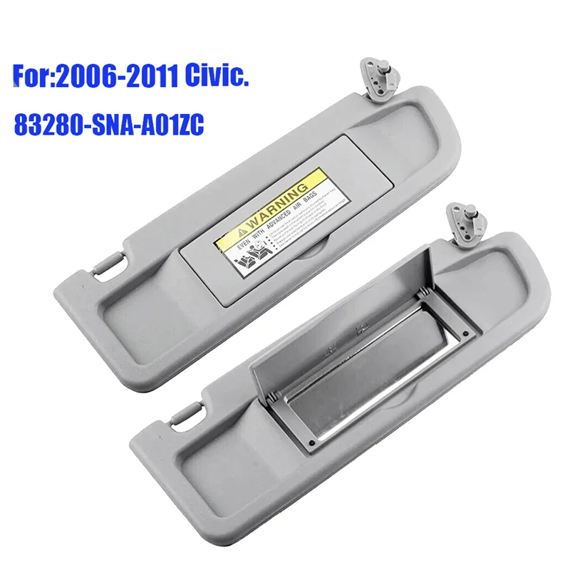

Highly Recommended 83280SNAA01ZC Right Passenger Car Sunshade Makeup Mirror Light Grey For Honda Civic 2006-2011