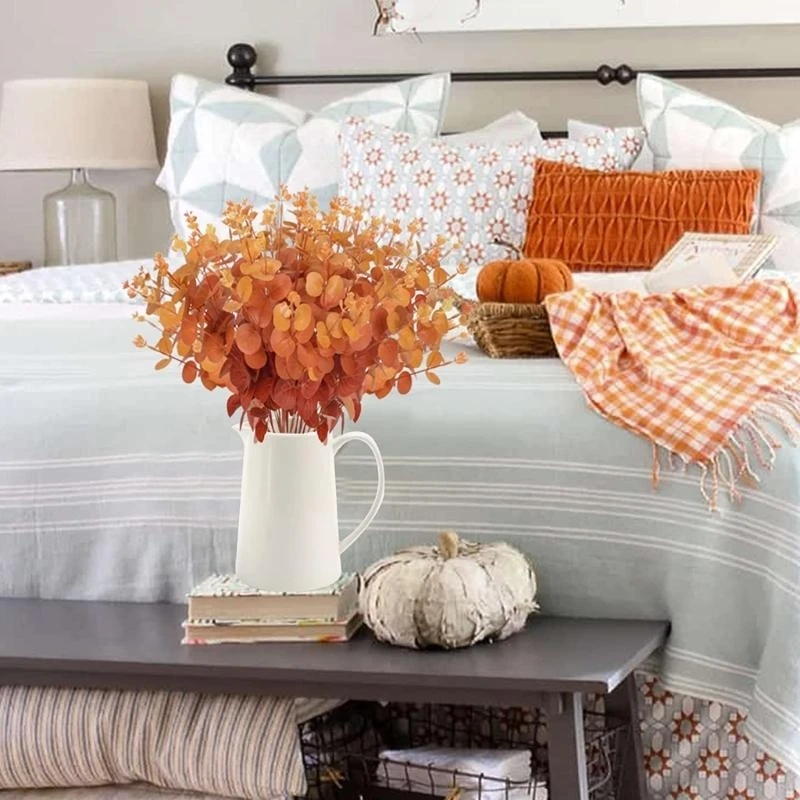 

3pcs Artificial Eucalyptus Stems Wedding Party Autumn Thanksgiving Table Decor 15UB