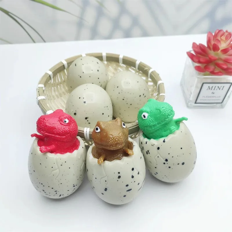 Simpatici uova di dinosauro antistress pizzico giocattoli rimbalzo lento pressione di rilascio giocattolo agitarsi palline da spremere per bomboniere di compleanno
