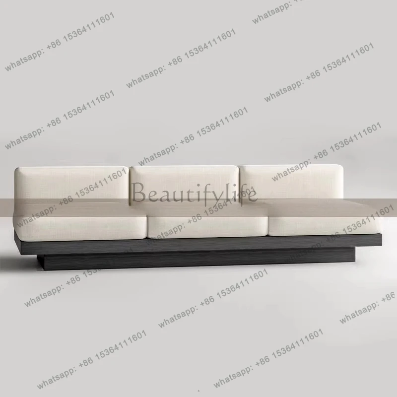 Wabi Sand Medieval Style Homestay Sales Office Negotiate Reception Straight Row Card Seat Sofa Customization
