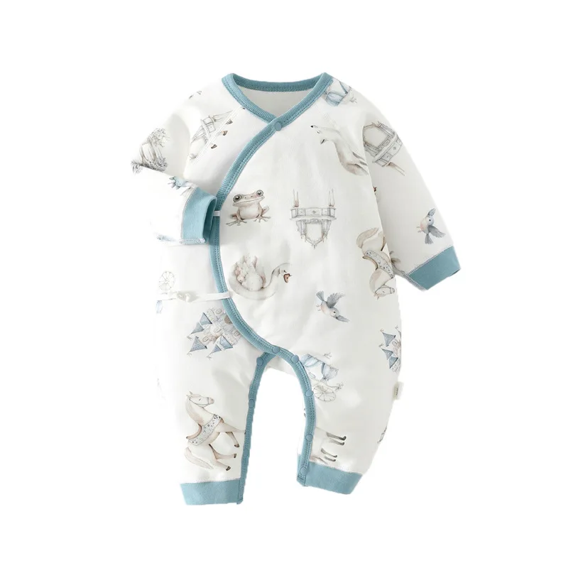 

Newborn infant clothes one-piece padded cotton baby autumn and winter pure cotton out cotton clothes