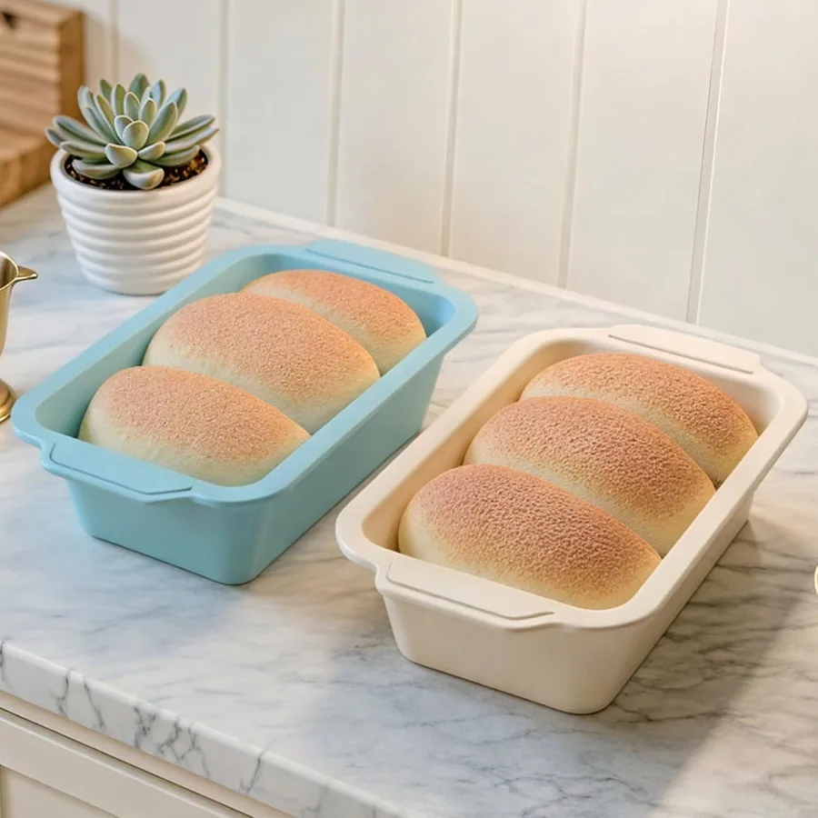 

Силиконовая форма для хлеба с антипригарным покрытием: форма для хлеба 9,5 x 5 Ih для домашнего рисования с металлическим каркасом Форма для выпечки хлеба для домохозяйки Ba