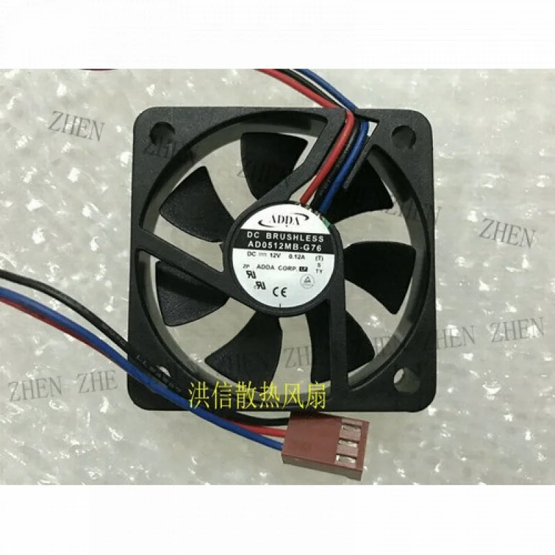 Y 1 Pc. FOR   AD0512MB-G76 DC12V 0.12A 50mm 5010 3-wire cooling fan 3pin