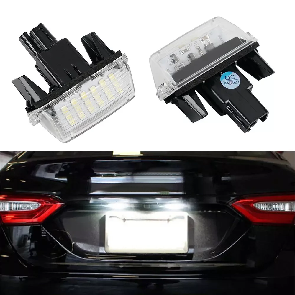 2pcs LED License Number Plate Light Lamp For Toyota Camry Corolla Prius Yaris Highland Avalon Auris Vios Esquire EZ Noah Proace