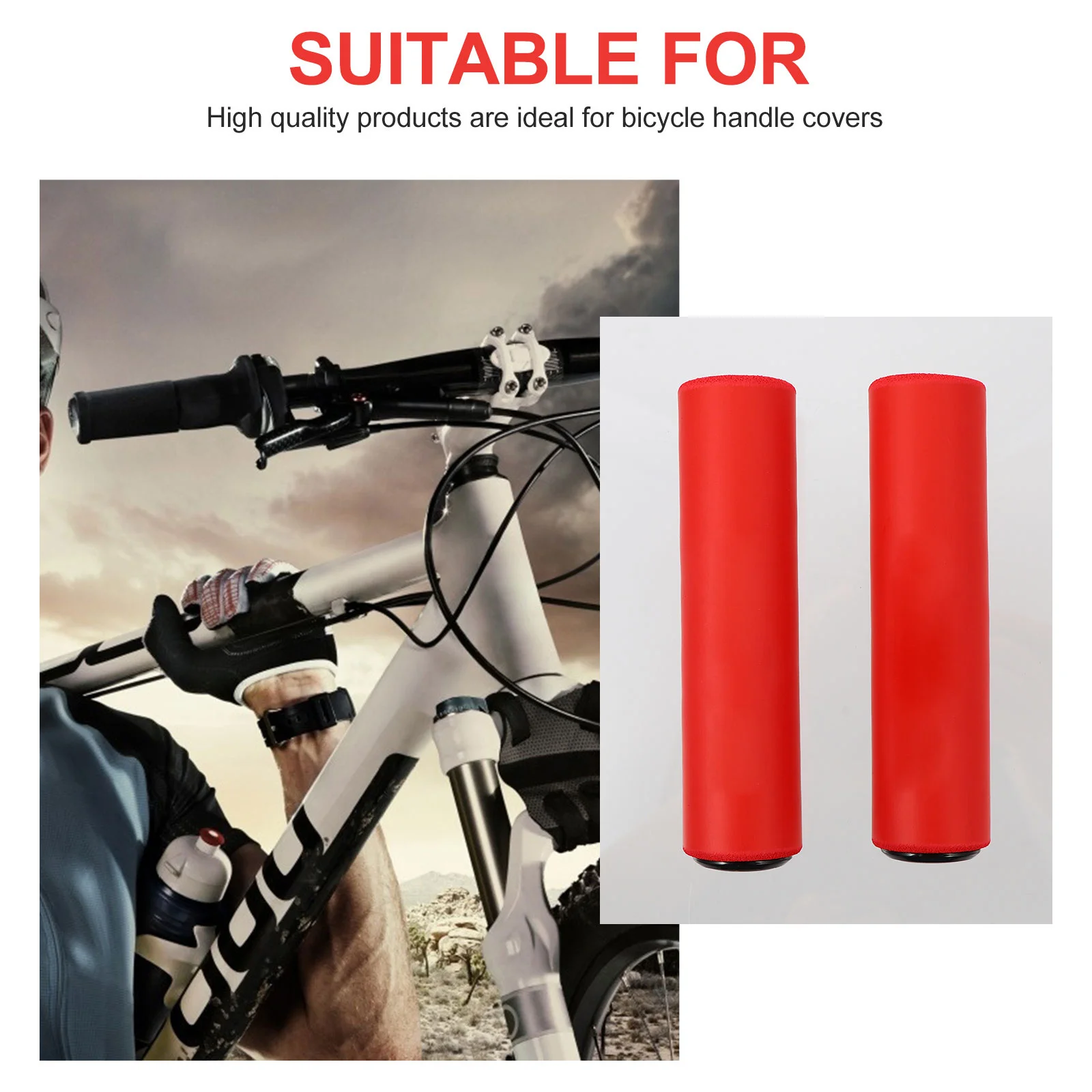 

1Pair Professional Bike Handlebar Cover Hard-Wearing Handle Grip Non-Skid Shock Absorption Bike Supplies Handlebar Cover