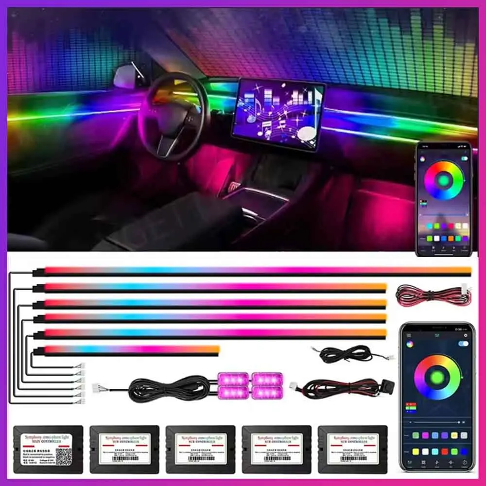 

Car Ambient Lights RGB 64 Colors LED Interior Strip For BMW F10 F11 F20 F30 G01 G02 G05 E36 E39 E60 E87 E90 E91 E92 X3 X4 X5