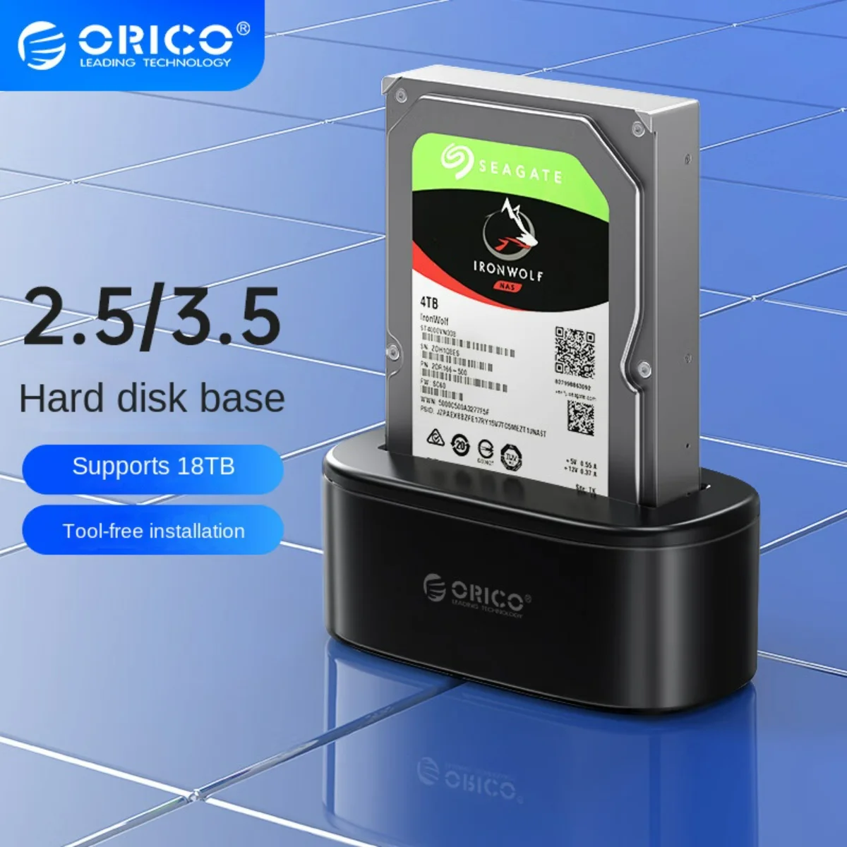 

Док-станция ORICO для жестких дисков 2,5/3,5 дюйма, USB 3,0 на SATA