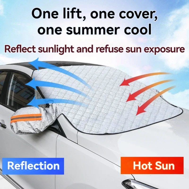 Protector solar para parabrisas de coche, protección contra la nieve, el agua y los rayos UV, escudo magnético para ventana de coche, parabrisas