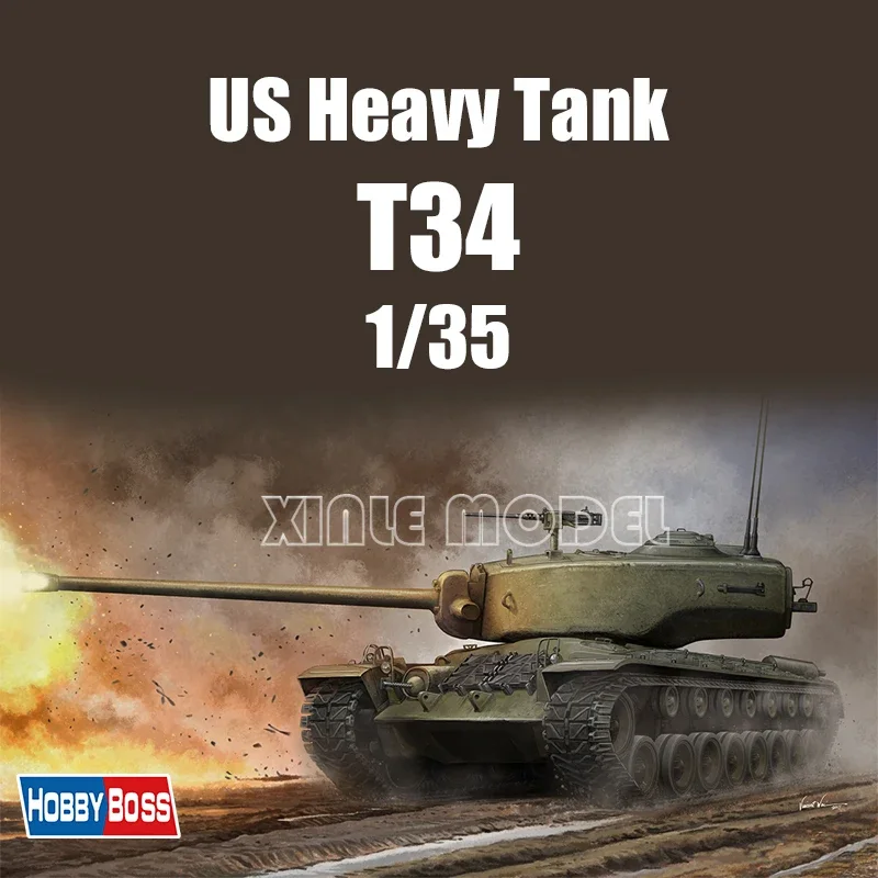 

Trumpeter Plastic Assembled Tank Model Kit 84513 US T34 Heavy Tank 1/35