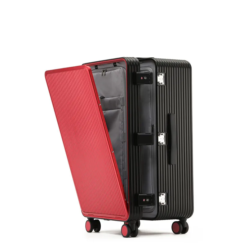 New Fashion Super Durable Front Cover Opening All-aluminum Magnesium Alloy Suitcase 20-inch 24-inch 26' Suitcase Luggage Case