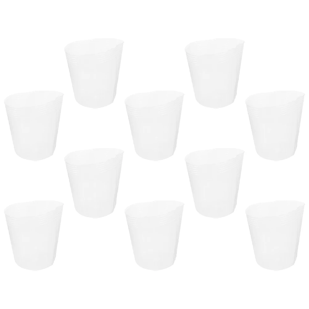10Pcs Plastic Planter Liners Transparent Design for Easy Monitoring Versatile Use for Various Plants Indoor Outdoor