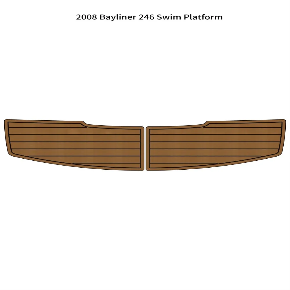 Swim Platform Step Boat EVA Foam Faux Teak Deck Floor Pad Mat For 2008 Bayliner 246