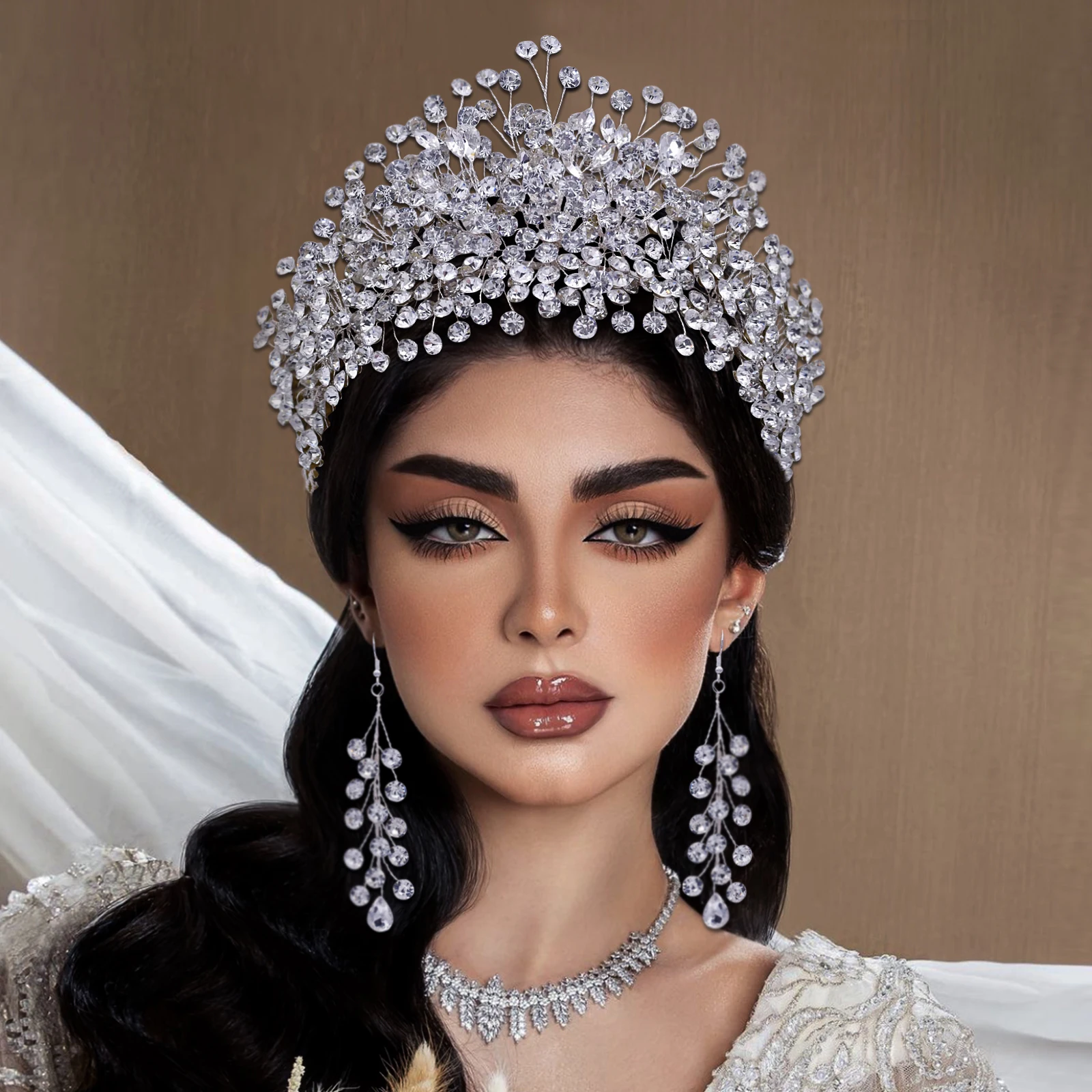 YouLaPan Rhinestone Hairpiece Bridal Wedding Hair Accessories Handmade Crystal Crown Tiara Woman Jewelry Head Decoration HP376