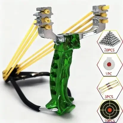 مرونة المهنية الدقة المعدنية مقلاع قوي عالية مقلاع الصيد في الهواء الطلق اطلاق النار حزمة الصيد الملحقات #3