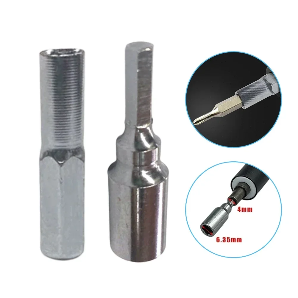 

1/2pcs Adapter Socket Sleeve Hexagonal Batch Head 6.35mm To 4mm Hex Transducer Adapter Socket Magnetic For Screwdriver Drill Bit