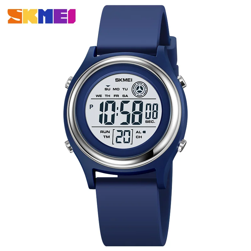SKMEI 2094 Женские роскошные водонепроницаемые ударопрочные спортивные часы с таймером обратного отсчета, легкие и компактные, цифровые, с будильником, montre femme