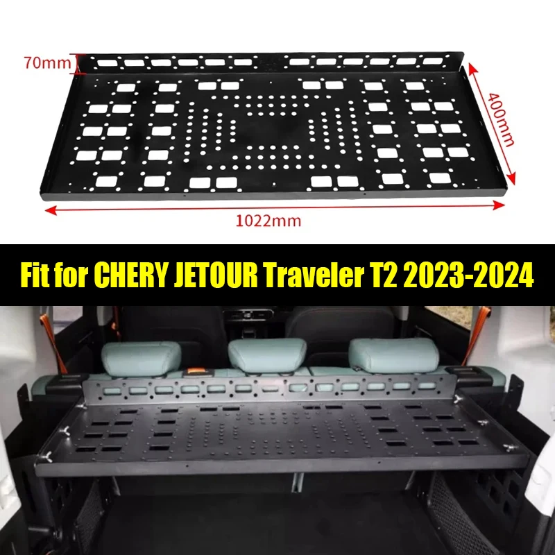 

Багажник автомобиля, стеллаж для хранения, подходит для Jetour Traveler T2 2023, модификация, расширение интерьера, алюминиевый сплав, багажная рамка