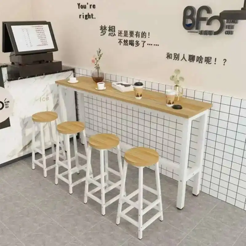 

Milk Bar Tea Shop Wall Against The Tables for Commercial Furniture Home Long Table Balcony Window Living Room Narrow Bar Table