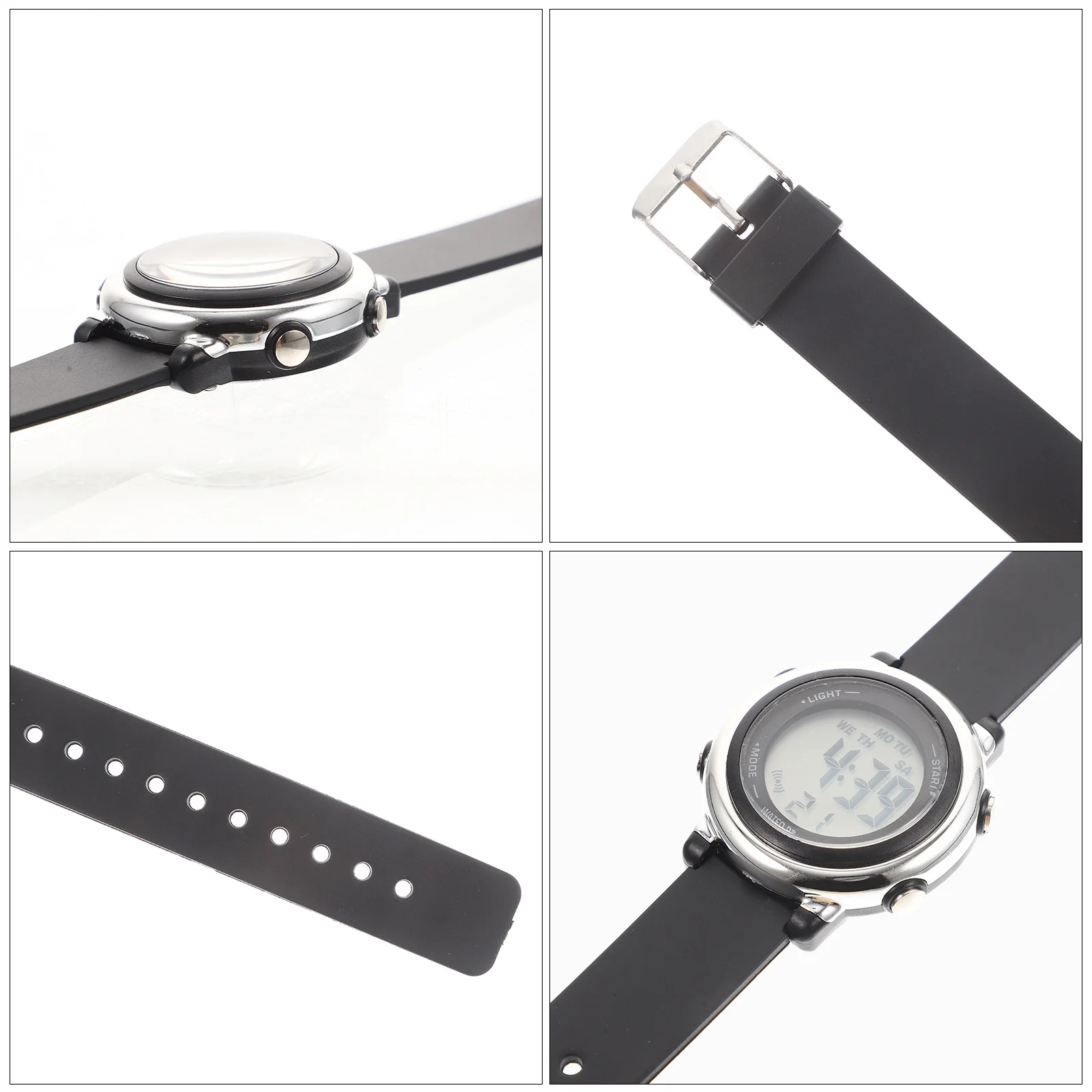 ساعة متعددة الوظائف مقاومة للماء رقمية بإضاءة ليلية مريحة لساعة اليد الرقمية