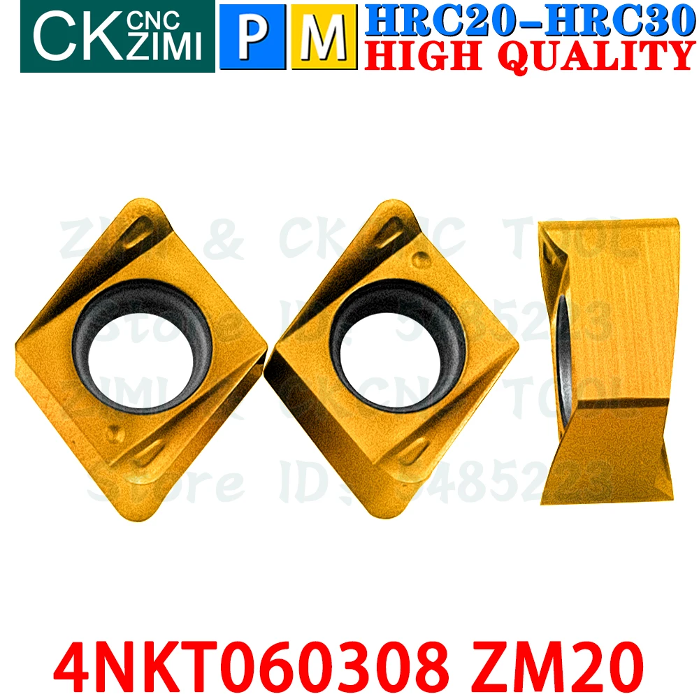4NKT060308 ZM20 4NKT 060308 ZM20 Inserções de metal duro Pastilhas de fresamento de avanço rápido Ferramentas 4NKT 0603 4NKT0603 TE90 CNC torno mecânico de metal Fresadoras indexáveis