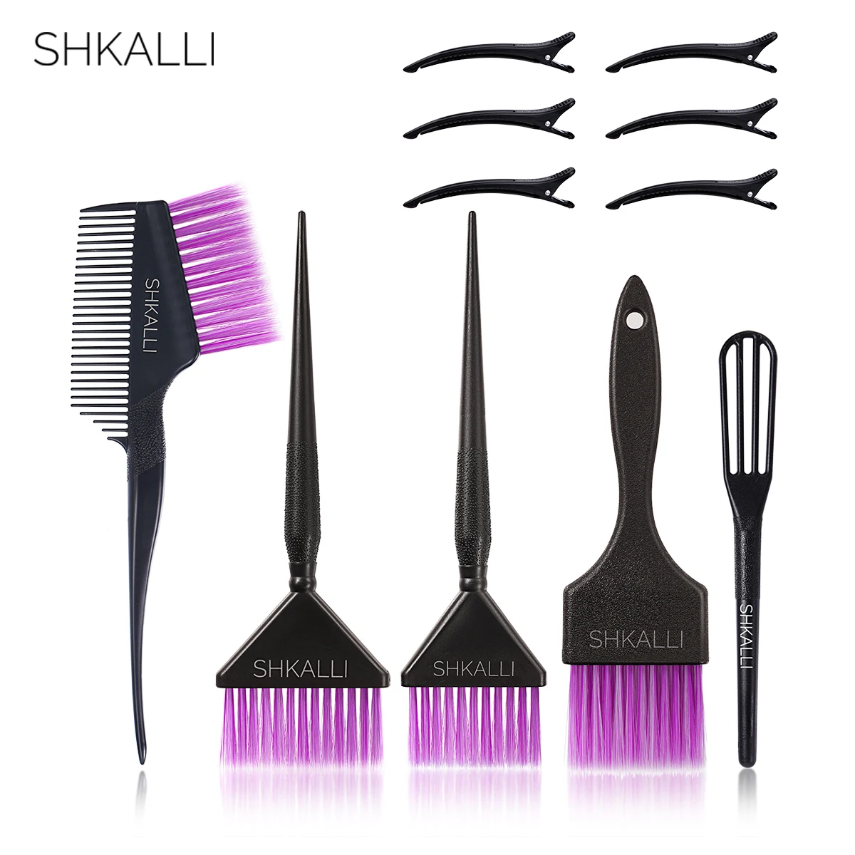 

Professional Hairstylist Hair Coloring Tools: Wide Brush, Balayage Brush, Coloring Comb for Precise Application & Dye Mixing