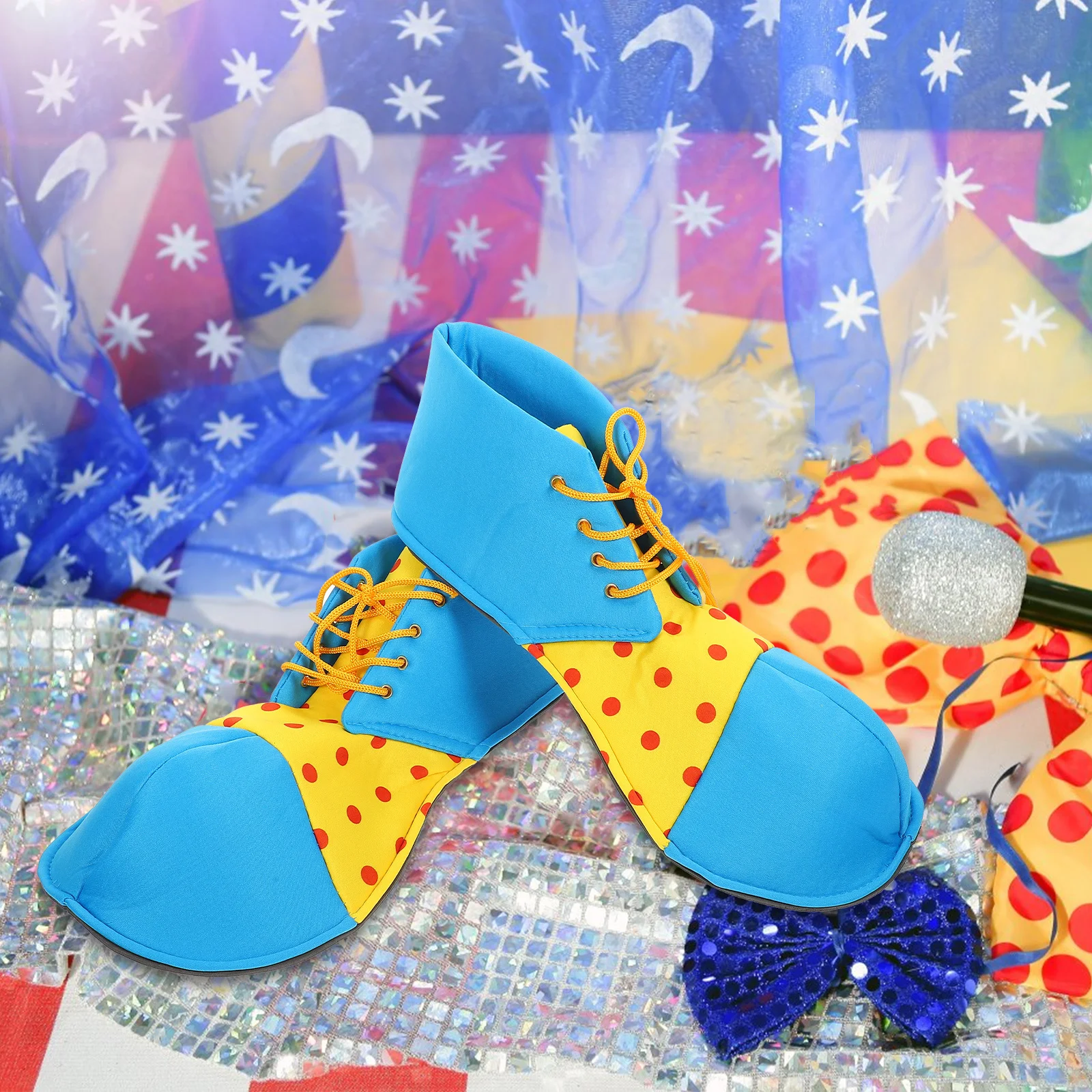 Chaussures de clown effrayantes pour adultes, cosplay d'Halloween, chaussures rouges et jaunes de grande taille pour femmes et hommes, accessoires de costume pour jeux de rôle, déguisements amusants