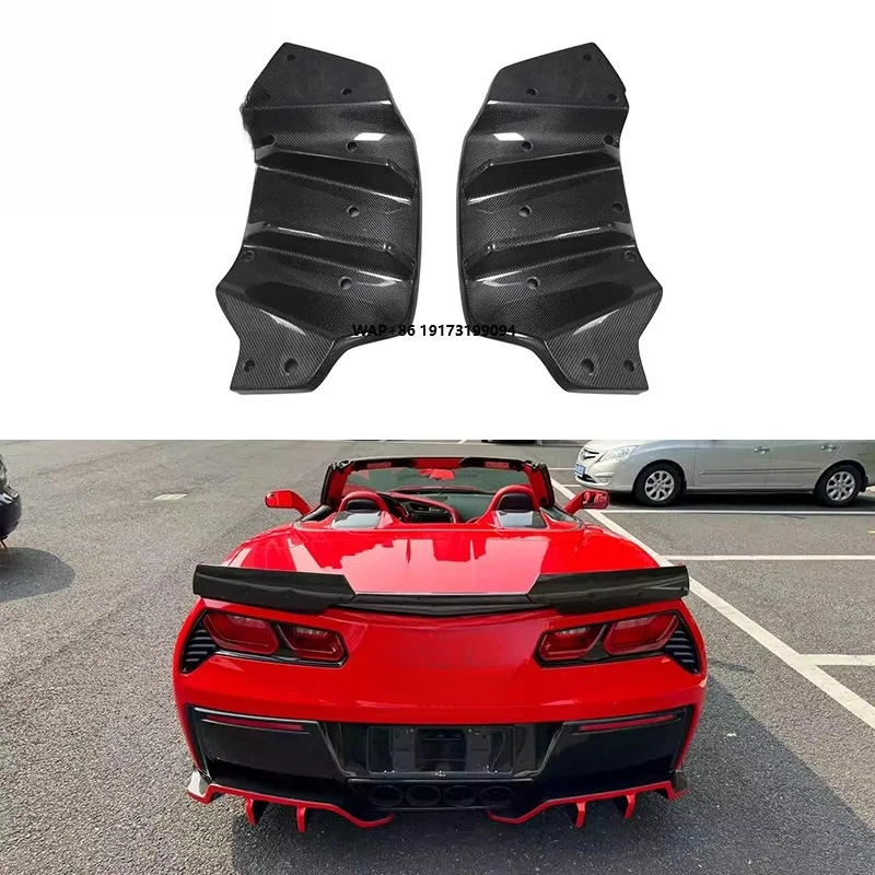 

For Corvette C7 Carbon Fiber Rear Diffuser Bumper Lip Rear Splitter Spoiler-New Condition Car Auto Parts