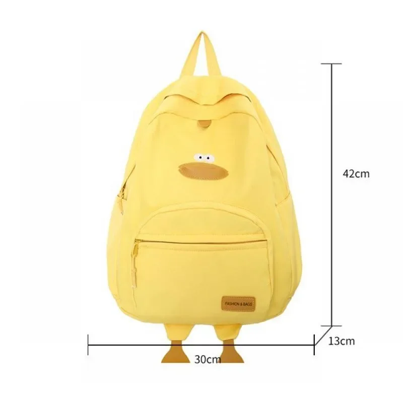 Sac à dos de canard de dessin animé pour filles, sac de voyage mignon pour femme, sac d'école polyvalent pour étudiants, édition coréenne, designer, nouveau