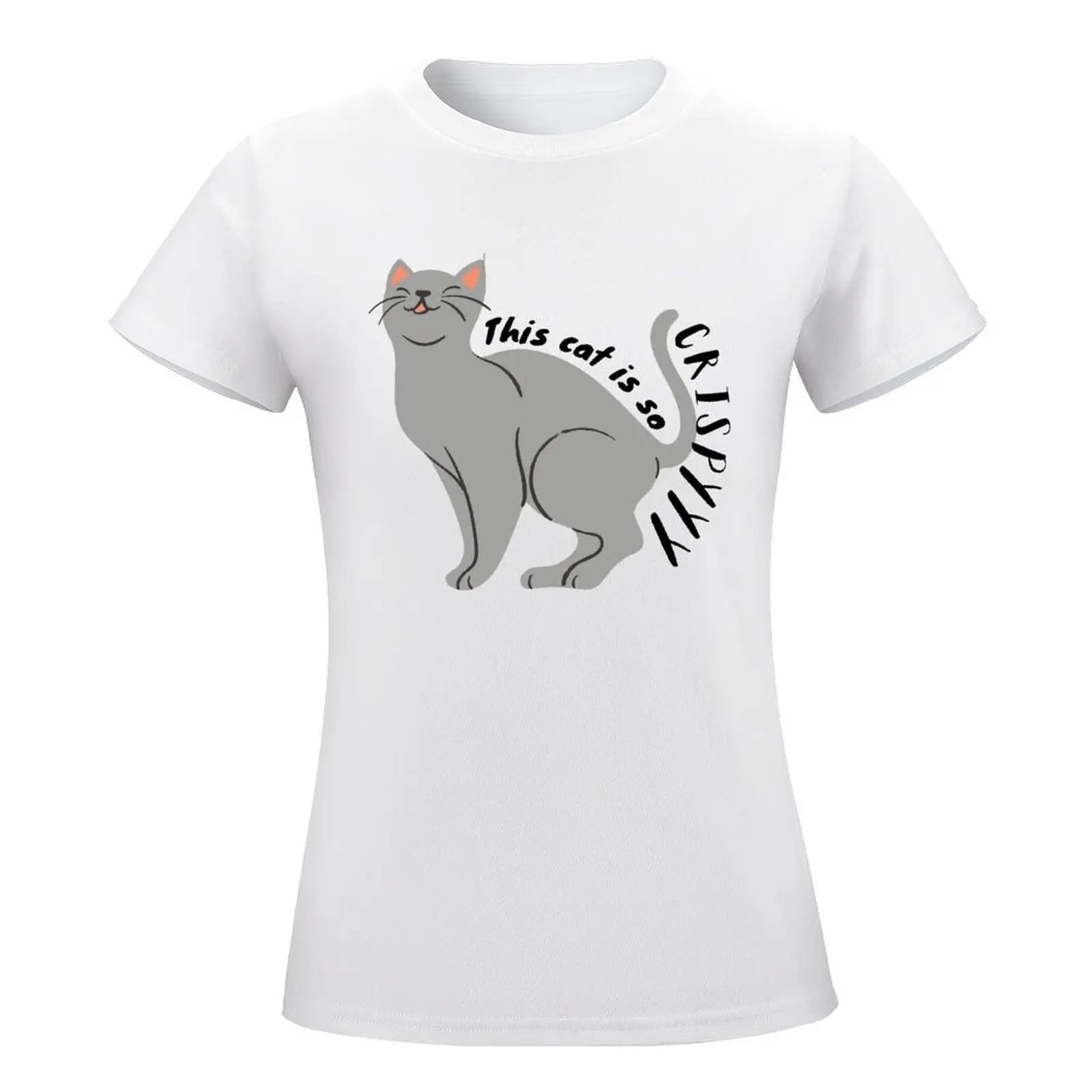 Diese Katze ist so knusprig lustig Tierarzt med Harajuku T-Shirt Sport Top T-Shirt lässig Grafik lustige sarkastische Fitness