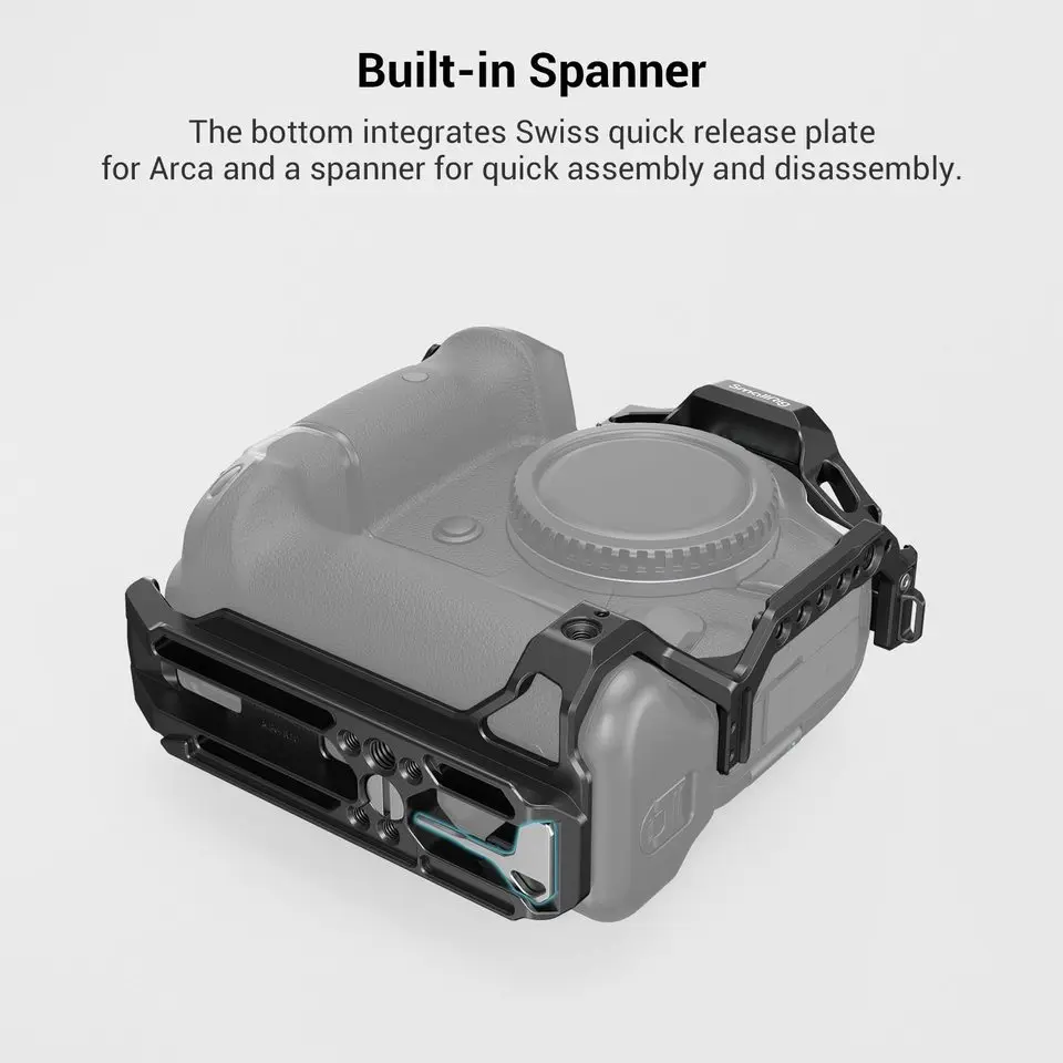 Видеокарта EOS R5/R6/R5C с аккумуляторной ручкой BG-R10, алюминиевая клетка для камеры для изготовления фильмов для Canon EOS R5/R6/R5C