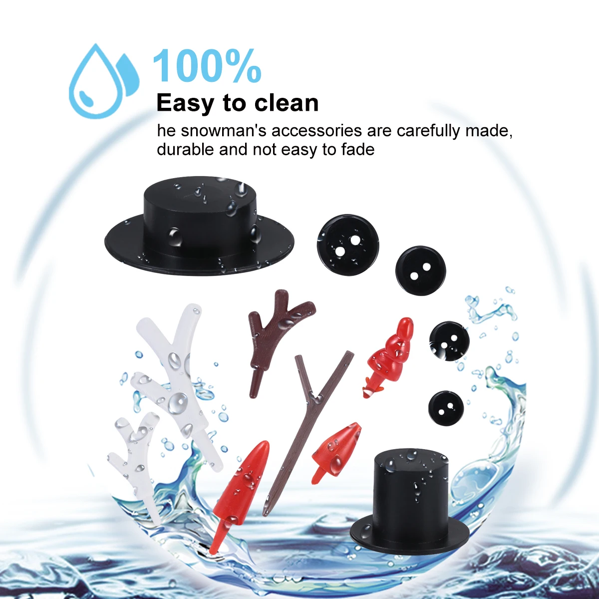

Christmas Snowman Accessories Kit Plastic DIY nament Suits Bauble Hat Set Children H made Craft Project Holiday Gift Christmas