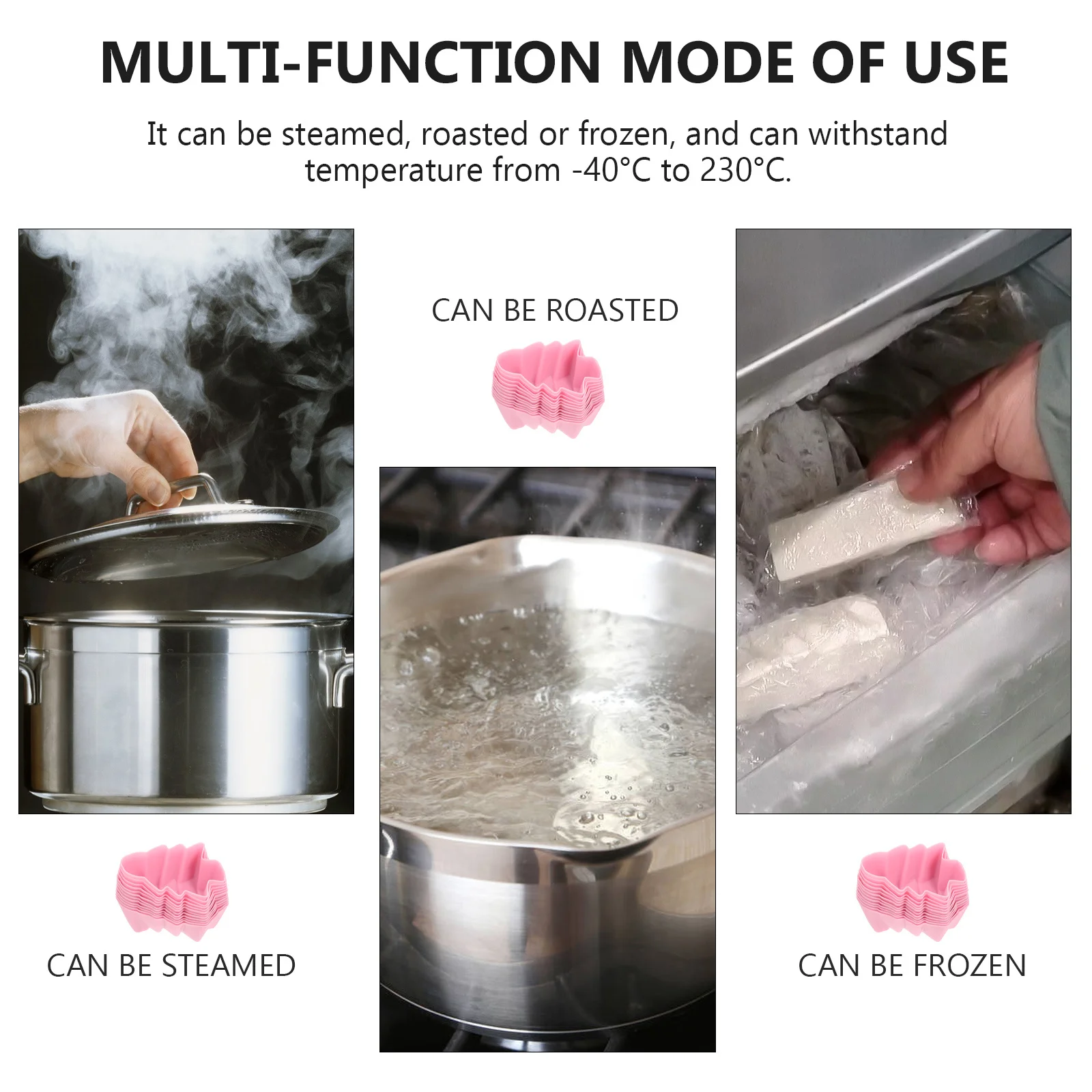 

12Pcs Silicone Cake Molds Non-Stick Baking Cups for Household Oven Steaming Freezing Dessert Tools Cake Mold