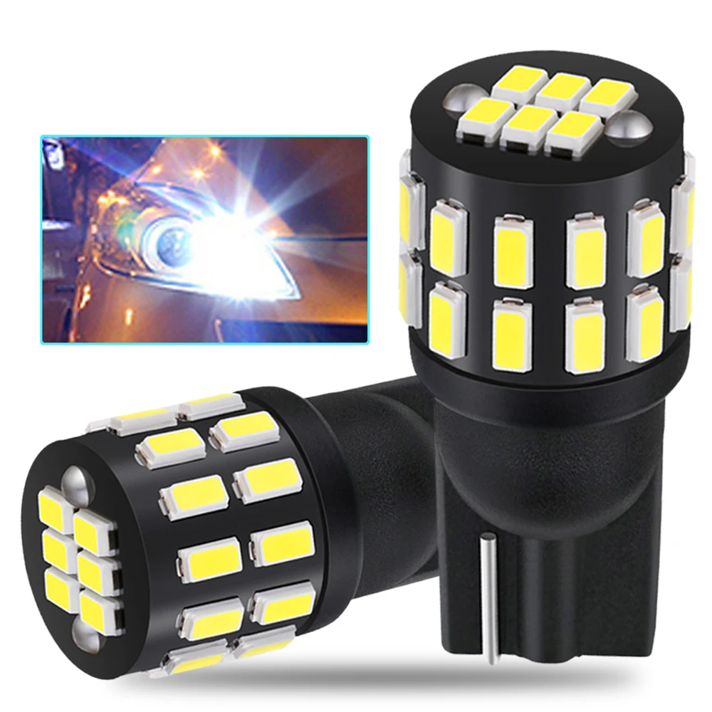 2pcs T10 W5W Led Canbus Super Bright 5w5 194 168 2825 2827 2821 2721 Side Marker Lights Bulbs On Car Interior Diode Lamps Auto