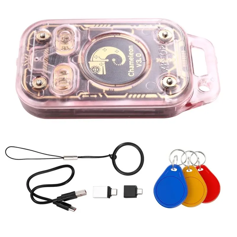 [B24B!】 Chameleon V3.0 RFID Smart Chip Reader +3XUID Keychain Smart Card Emulator Reader Writer ID IC 125K 13.56M Tag Copyer